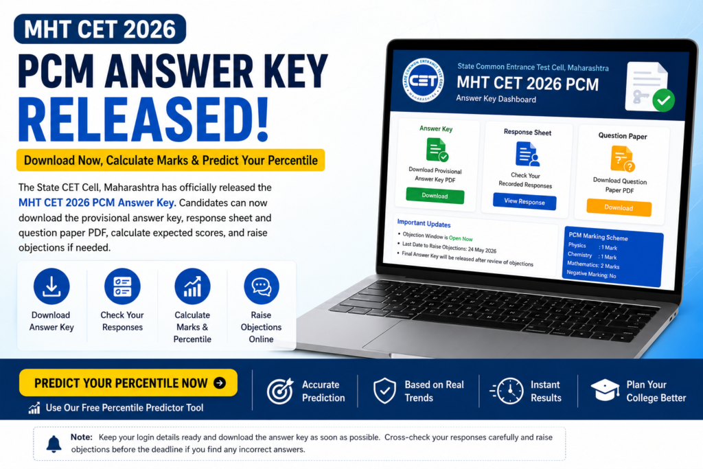 MHT CET 2026 PCM Answer Key