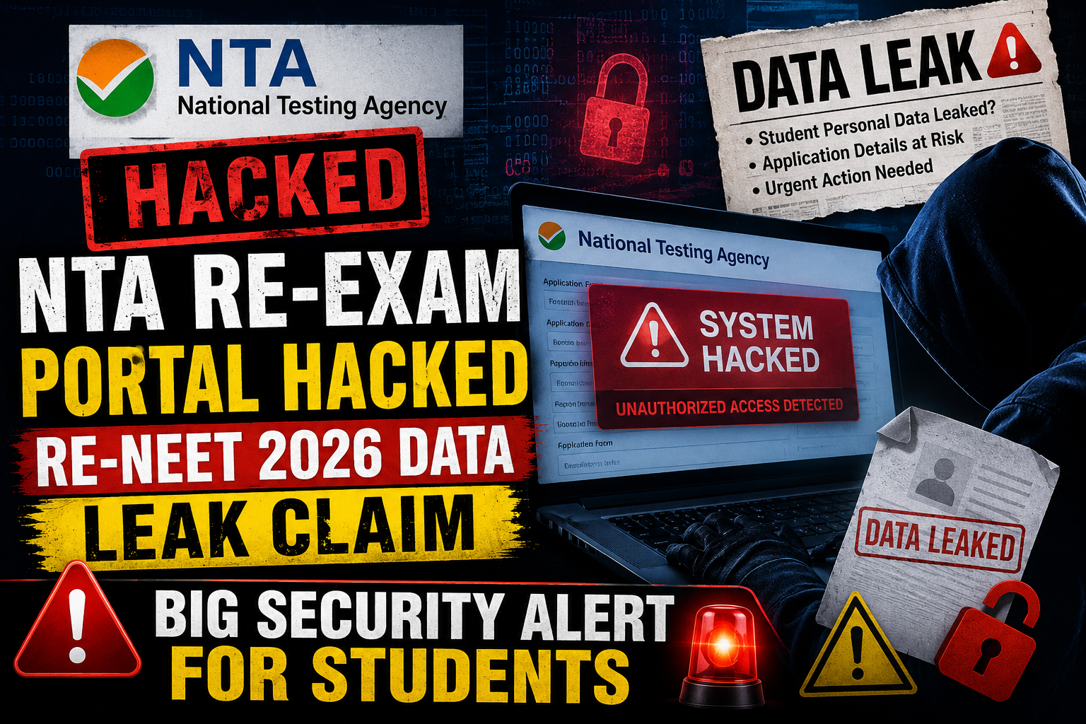NTA Re-Exam Portal Hacked? Data Leak Alert