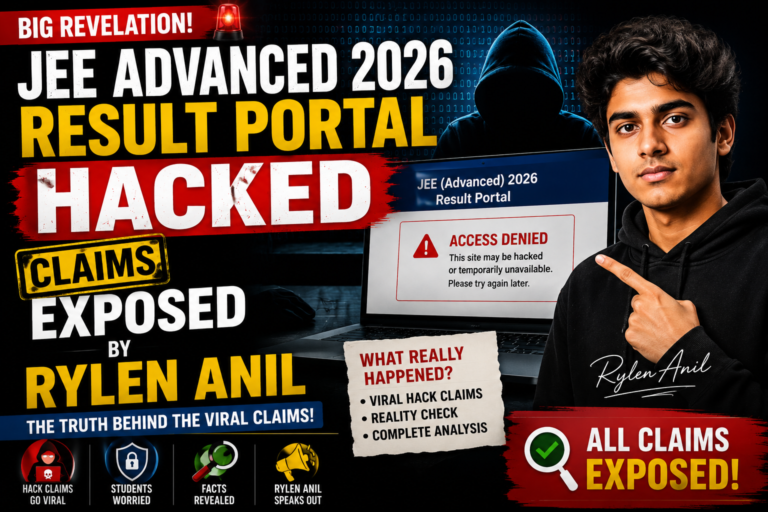 JEE Advanced 2026 Result Portal Hacked Claims Exposed by Rylen Anil